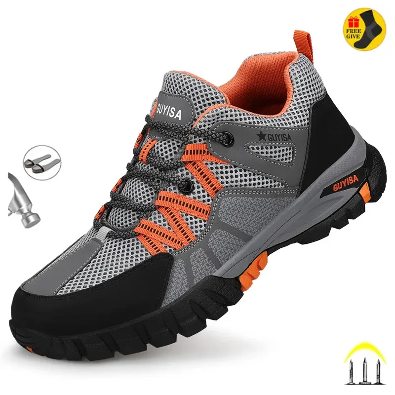 Top Trends: New 2023 Work Sneakers Steel Toe Shoes Men Safety Shoes Puncture-Proof Work Shoes Boots Fashion Indestructible Footwear Security Shoppable Styles