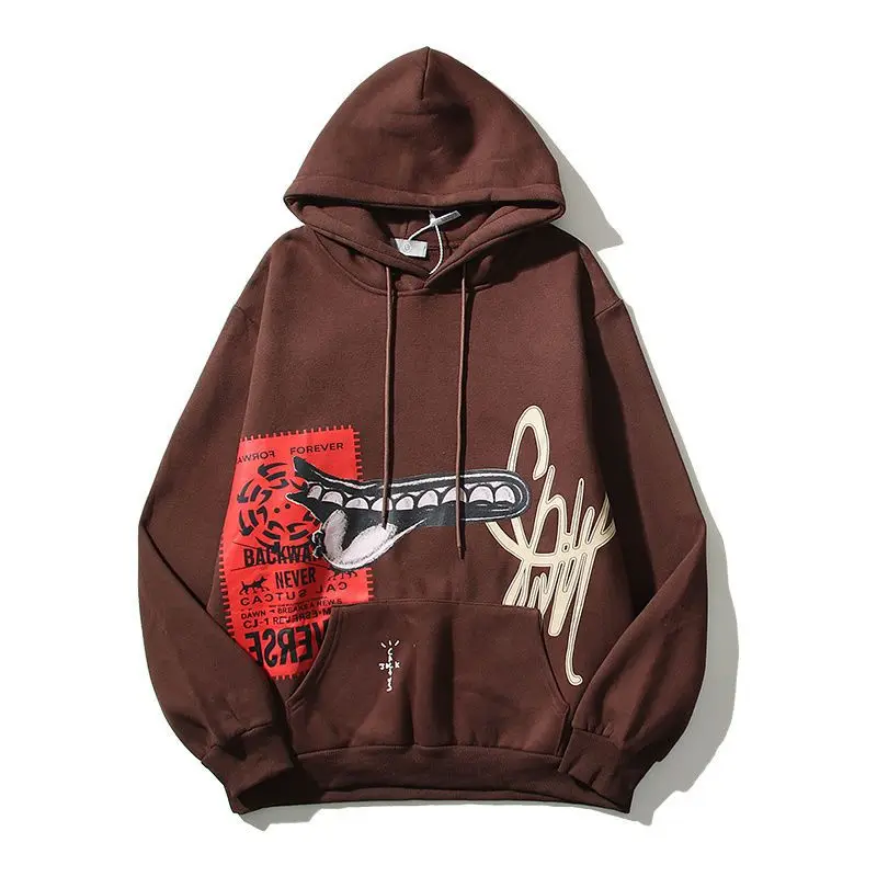 Top Trends: High Quality Brown Travis Scott Cactus Jack Hoodie Men Women Best Quality Pullover Hooded Shoppable Styles - Image 2