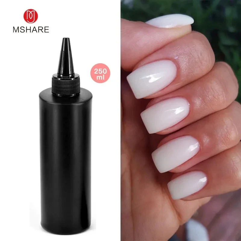 Top Trends: MSHARE 250ml Milk White Builder Nail Extension Gel For Nail Extension UV Nails Running Liquid Fingers Building Shoppable Styles