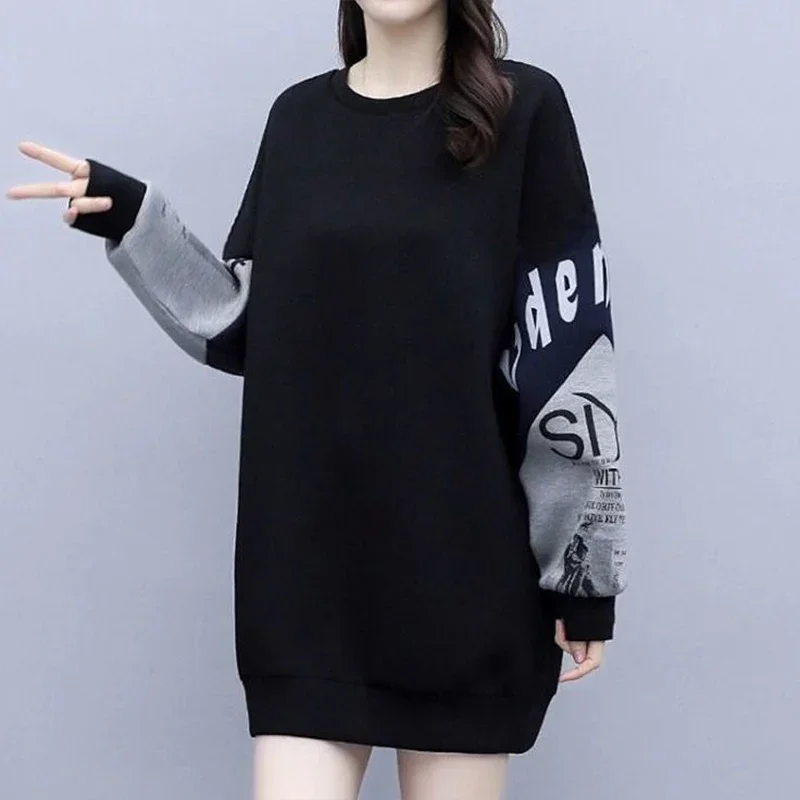 Top Trends: Spring Autumn KPOP Fashion Style Harajuku Slim Fit Tops Women All Match Loose Casual Outerwear Printed Long Sleeve Sweatshirt Shoppable Styles - Image 6