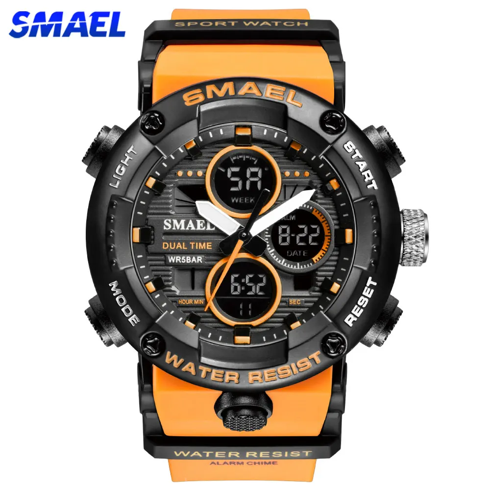 Top Trends: SMAEL Mens Watches Military 50m Waterproof Sport Stopwatch Alarm LED Digital Watch Men Big Dial Clock For Male Relogio Masculino Shoppable Styles