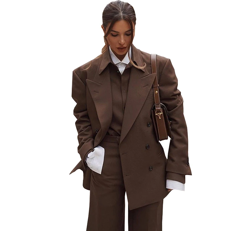 Top Trends: Women's Suit 2-Piece Business Slim Fit Work Wear Pointed Lapel Party Tuxedo Women Pants Set Shoppable Styles