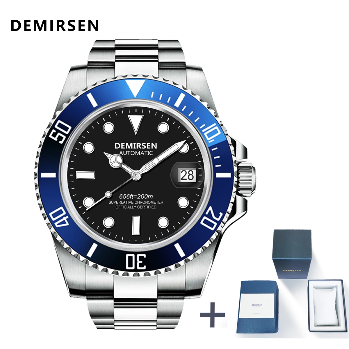 Top Trends: Demirsen Drop Shipping Luxury Sapphire Glass Automatic Wristwatch Waterproof 200M Mechanical Watches Top Brand Watch For Men Shoppable Styles - Image 6