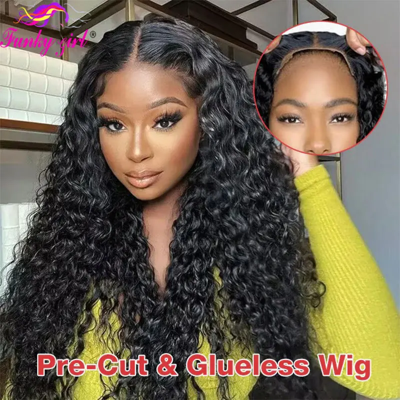 Top Trends: Water Wave Human Hair Lace Wig Glueless Human Hair Wigs Brazilian Curly 13x4 Lace Front Wig For Women Remy Hair Lace Closure Wig Shoppable Styles