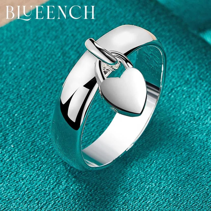 Top Trends: Blueench 925 Sterling Silver Love Pendant Ring For Women Proposal Wedding Party Romantic Fashion Temperament Jewelry Shoppable Styles