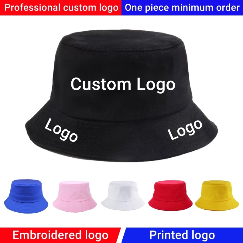 Top Trends: Custom Bucket Hat Women Outdoor Summer Panama Hat Sunscreen Fishing Hunting Cap Men Sun Hats DIY Embroidered Print Logo Gift Hat Shoppable Styles