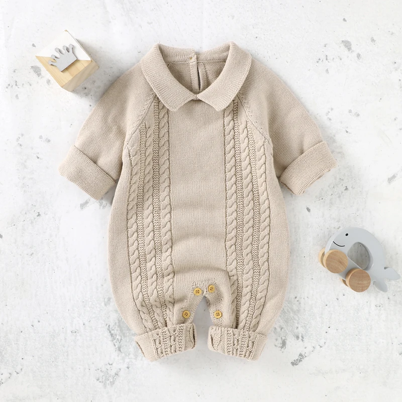 Top Trends: Baby Rompers Autumn Hood Long Sleeve Newborn Boys Girls Knitted Jumpsuits Playsuits Winter Toddler Infant Outfits Clothes 0-18m Shoppable Styles