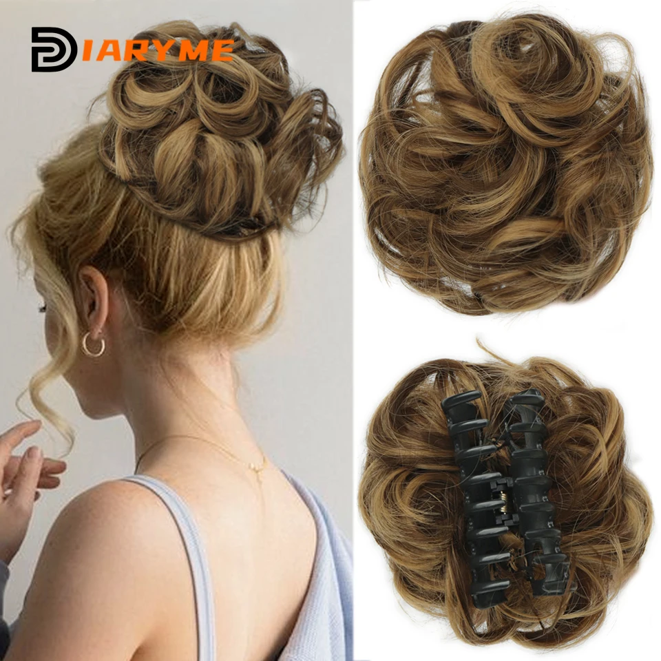 Top Trends: Synthetic Claw Chignon Hair Extension Wedding Updo Hair Bun Curly Messy Scrunchy Fake Hair Chignon Natural Hairpiece Buns Shoppable Styles