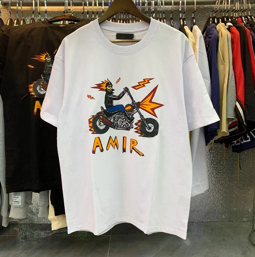 Top Trends: 2023 Fashionable O-Neck T-Shirt Men Skull Colorful Letter Print Men Short-Sleeved Tee Biker High Quality Social Club Homme Tops Shoppable Styles