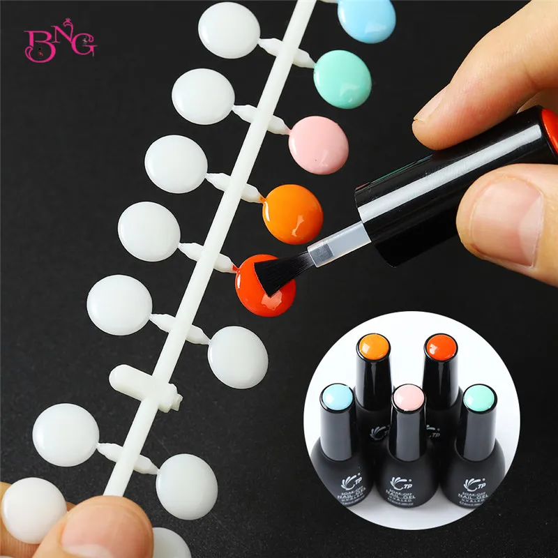 Top Trends: 120Tips Transparent Nail Polish Display Card False Nail Tips Color Chart Nail Art Display Tips With Adhesive Stickers Shoppable Styles