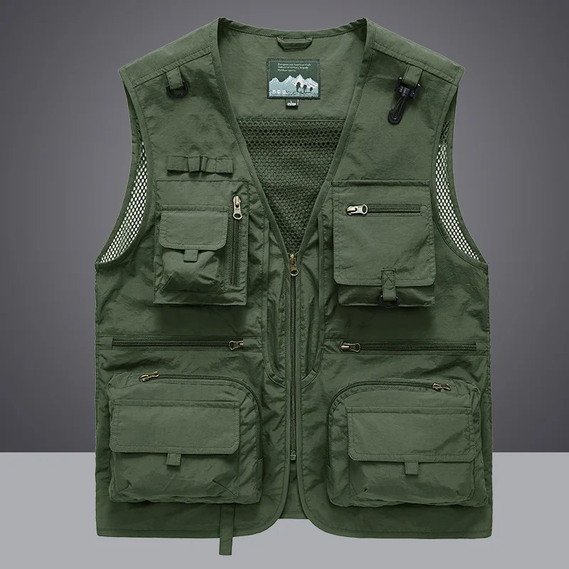 Top Trends: 2023 Military Outdoor Fishing Vests Quick Dry Breathable Multi Pocket Mesh Jackets Photography Hiking Vest Army Green Fish Vest Shoppable Styles