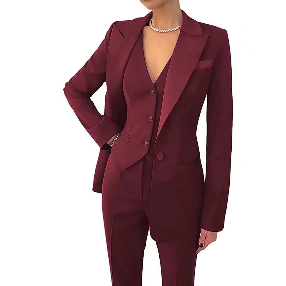 Top Trends: Business Lady Set Customiz Classic 3 Piece Suits For Women's Suit Pant Sets Work Office Professional Plus Size Shoppable Styles - Image 2