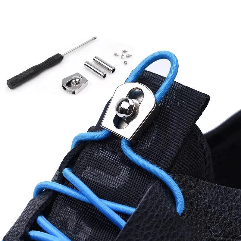 Top Trends: 1 Pair New Elastic Shoelaces No Tie Shoe Laces Round Kids Adult Quick Locking Shoelace Outdoor Leisure Sneakers Lazy Lace Shoppable Styles