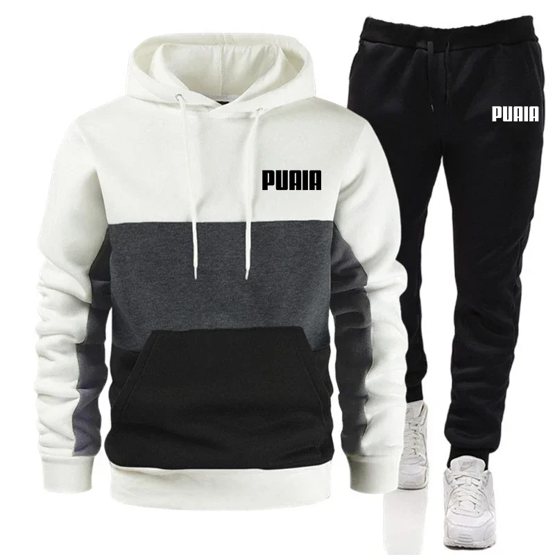 Top Trends: 2023 New Fashion Mens Tracksuit Wear Stripe Hoodies+ Sweatpants 2 Piece Set High Quality Autumn Winter Daily Casual Jogging Suit Shoppable Styles - Image 4