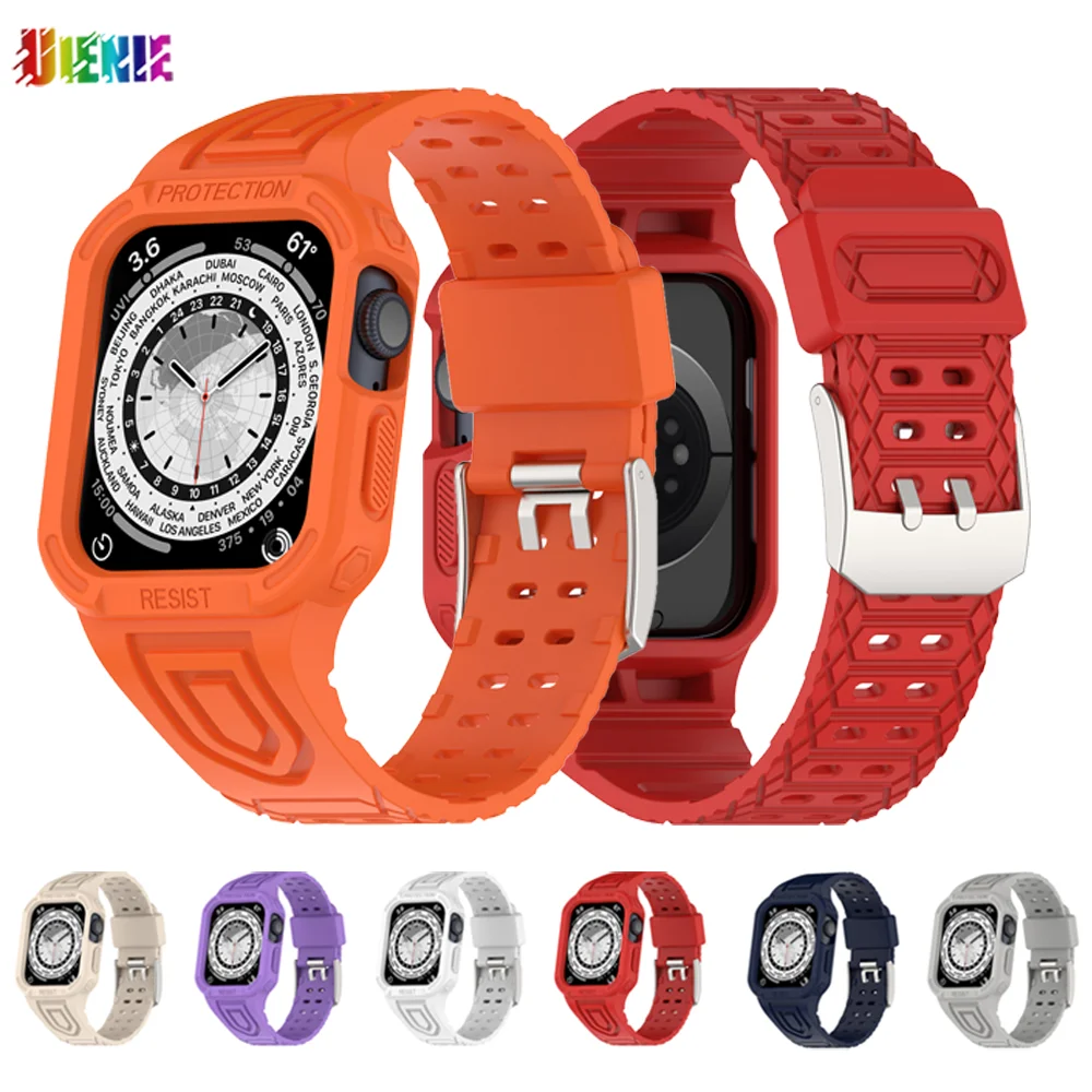 Top Trends: UIENIE Case+ Strap For Apple Watch Band 1-8 Series 38MM 40MM 41MM Soft Silicone Sport Band IWatch 44MM 45MM 49MM Ultra Bracelet Shoppable Styles