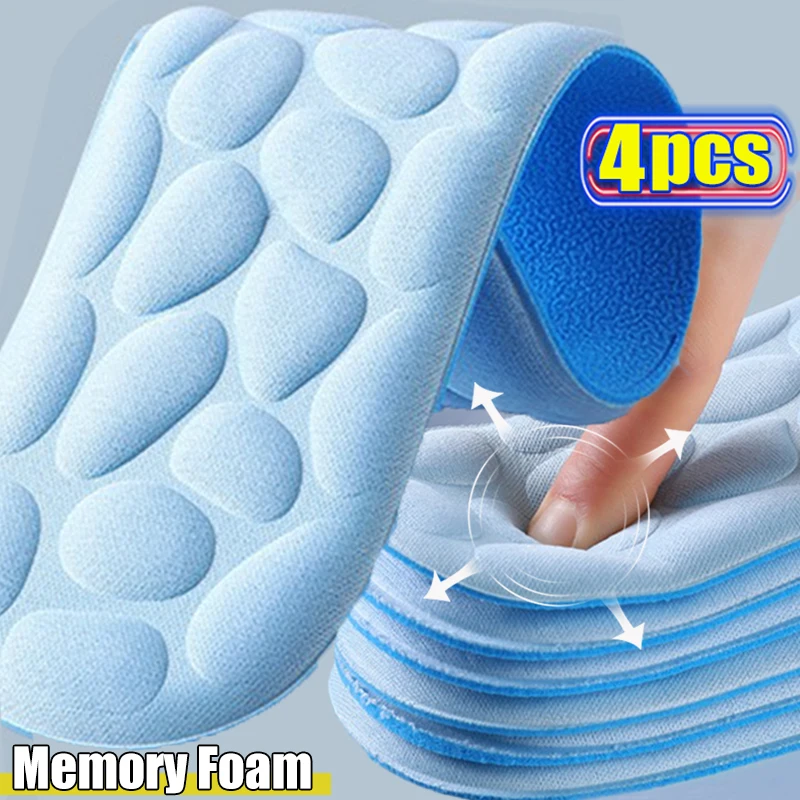 Top Trends: Memory Foam Orthopedic Insoles Shoes Pad Antibacterial Deodorization Sweat Absorption Insert Sports Running Cobble Cushion Pads Shoppable Styles