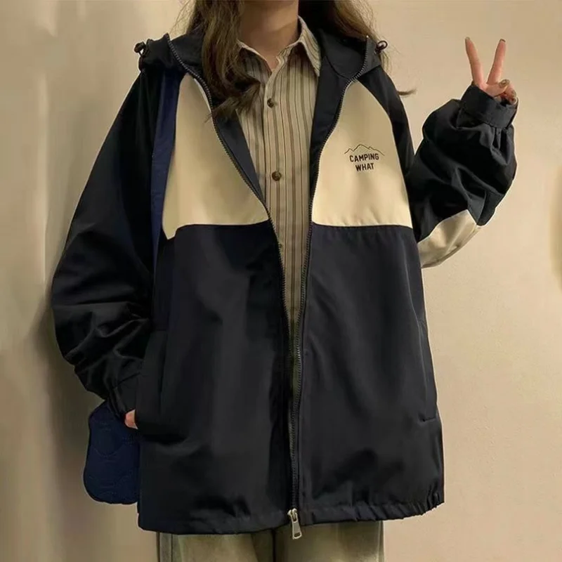 Top Trends: Deeptown Vintage Harajuku Techwear Jacket Women Oversize Y2k Streetwear Track Jackets Outdoor Japanese Windbreaker Zipper Hooded Shoppable Styles - Image 4