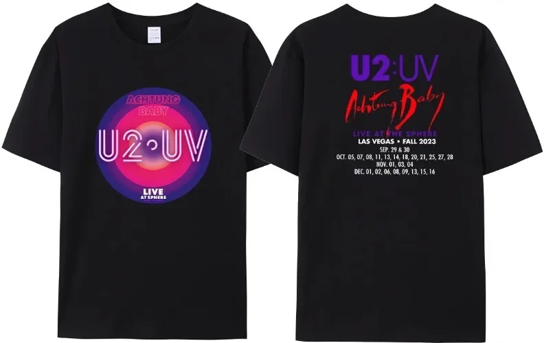 Top Trends: New U2 Rock Band Black T-Shirt High Quality Detailed Cotton Lettering Las Vegas Tour Loyal True Love Fans Men Women Popular Tee Shoppable Styles