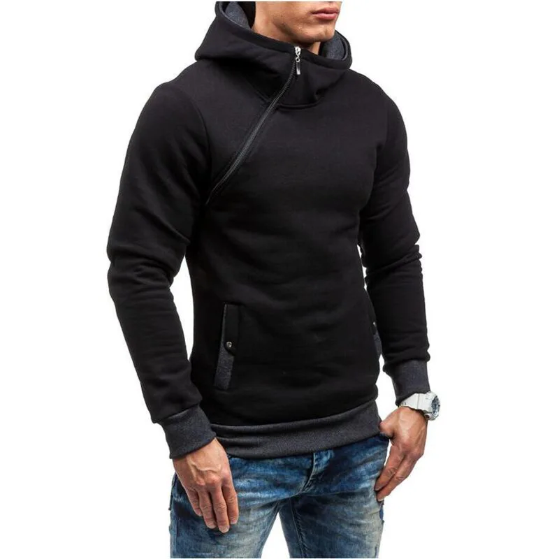 Top Trends: New Men&#039;s Autumn / Winter Hoodie Pullover Oblique Zipper Hoodie Men Sweatshirts Long Sleeve Clothes For Men Hoodies For Men Shoppable Styles