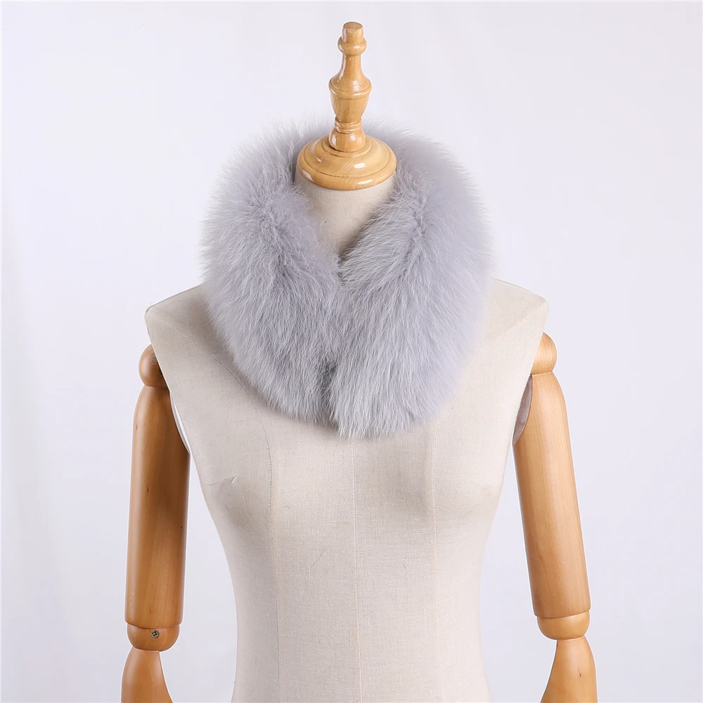 Top Trends: Women's Winter Warm Real Fox Fur Scarf Scarves Rex Rabbit Lining Neck Warmer Snood Ring Cowl Scarf Lovely Neckcheif Mufflers Shoppable Styles - Image 4