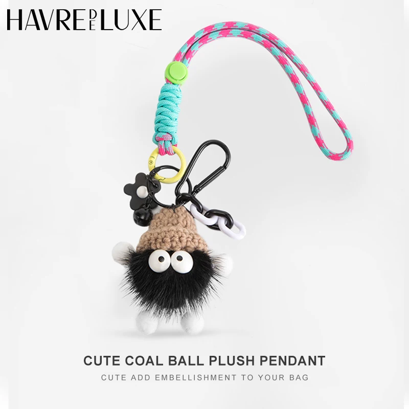 Top Trends: HAVREDELUXE Small Coal Ball Bag Pendant For Longchamp Bag Doll Lanyard School Bag Doll Car Key Chain Shoppable Styles