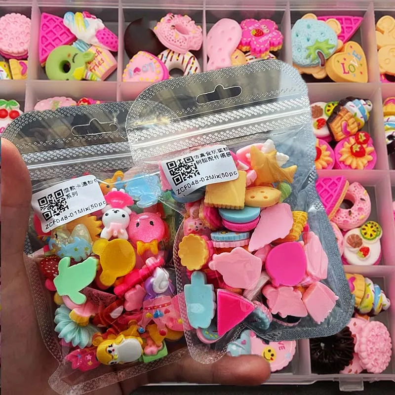 Top Trends: 30 / 50Pcs Mix Resin Nail Charms 3D Lollipop / Rainbow Donuts / Candys / Bear Acrylic Cartoon Nail Art Decoration DIY Kawaii Nail Parts Shoppable Styles