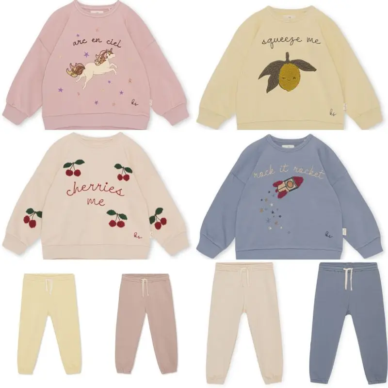 Top Trends: Fashion Baby Girl Boy Cotton Sweater Set Autumn Toddler Child Long Sleeved Sweater Pants Casual Clothes Set Baby Clothes 1-8Y Shoppable Styles