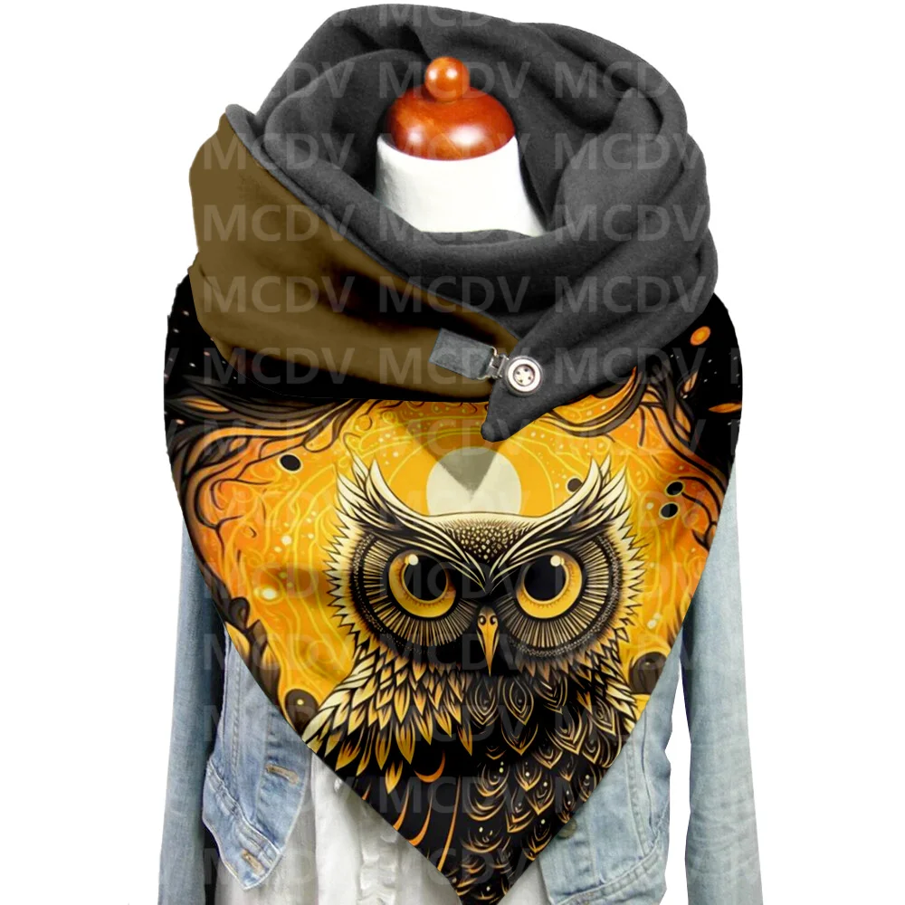 Top Trends: Owl 3D Printed Casual Scarf And Shawl For Women Warm And Comfortable Scarf Shoppable Styles