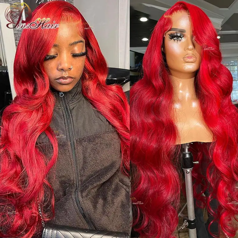 Top Trends: Red Body Wave Lace Front Human Hair Wigs Burgundy 99J Colored 13X6 Lace Frontal Wig Remy Human Hair Pre Plucked For Women180% Shoppable Styles