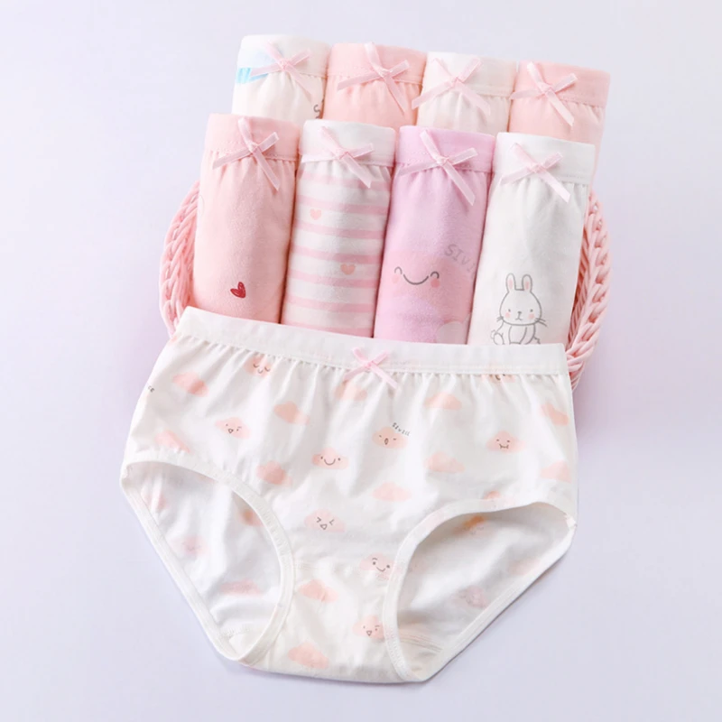 Top Trends: 4PCS Girl Antibacterial Panties Summer 3-8Y Young Children Cotton Underwears Soft Kids Thin Breathable Briefs Baby Cute Knickers Shoppable Styles