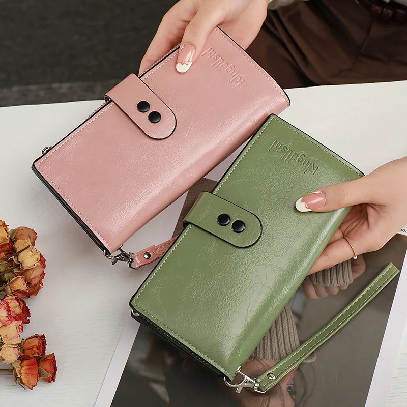 Top Trends: Fashion Long Leather Wallets For Women Girls Large Capacity Card Holder Female Classic Coin Bag Zipper Hasp Purse Clutch Pouch Shoppable Styles