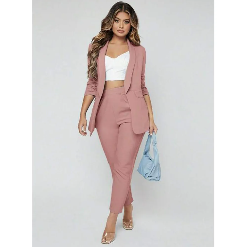 Top Trends: Women&#039;s Two-piece Slim Fit Suit Women&#039;s Autumn Clothes Set Woman 2 Pieces Stylish And Comfortable For Commuting Pant Sets Pants Shoppable Styles