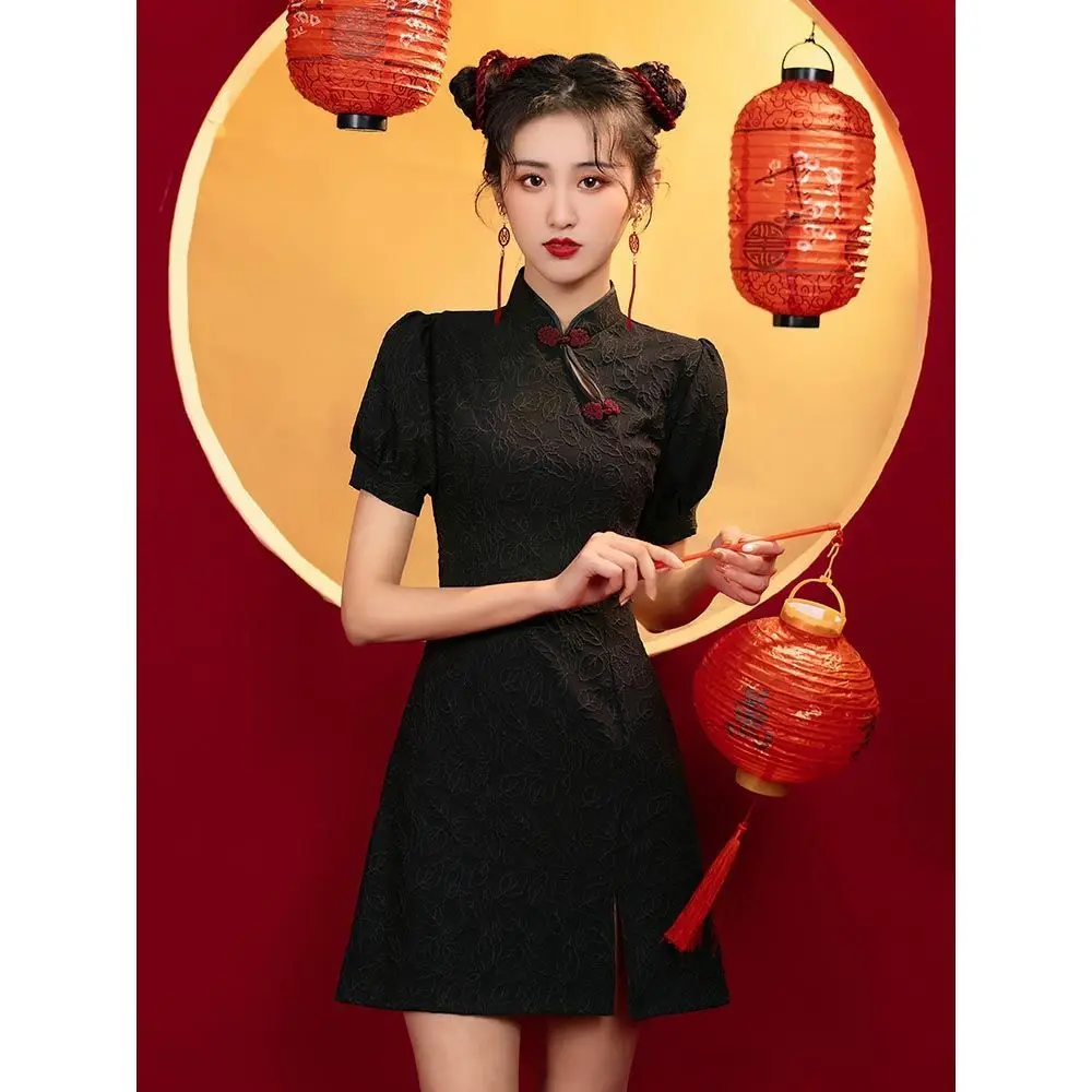 Top Trends: Chinese Vintage Female Dress Old Shanghai Dragon&Phoenix Qipao Elegant Halloween Cosplay Women Cheongsam Collar Sexy Vestidos Shoppable Styles