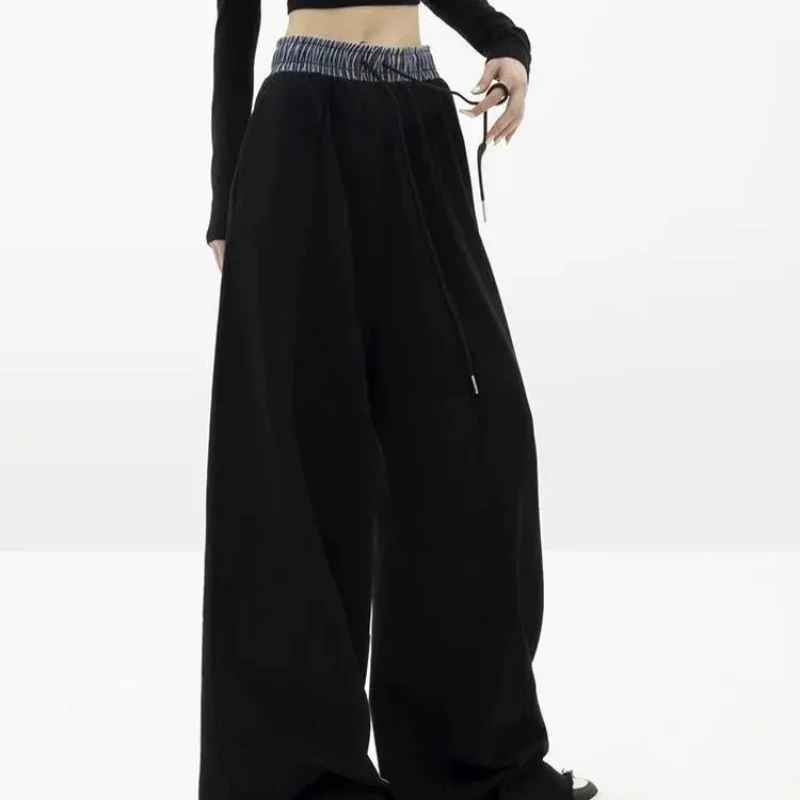 Top Trends: Deeptown Brown Y2k Vintage Sweatpants Women Oversized Casual Joggers Pants Black Wide Leg Harajuku Trouser Baggy 90s Aesthetic Shoppable Styles