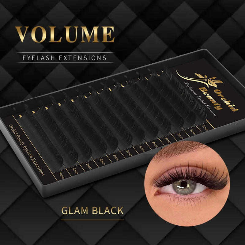 Top Trends: Orchid Beauty High Quality 16Rows 8-15mm Length Faux Mink Eyelashes Individual Eyelash Lashes Soft Eyelash Extension Shoppable Styles