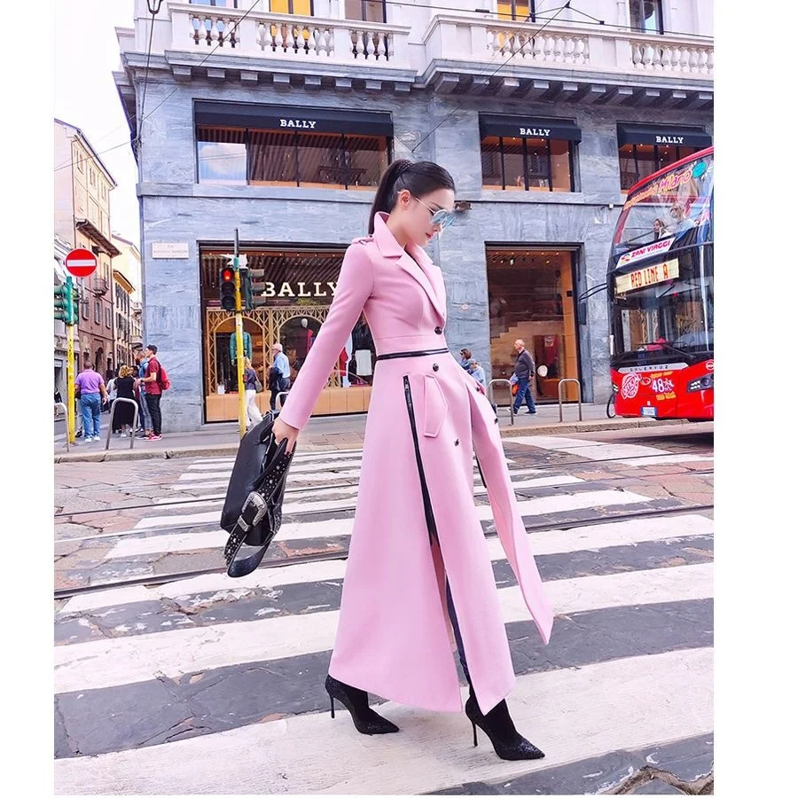 Top Trends: Fashion Autumn And Winter Mid Length Woolen Coat Women&#039;s New Long Sleeve Polo Neck Fashion Woolen Coat Temperament Coat Shoppable Styles