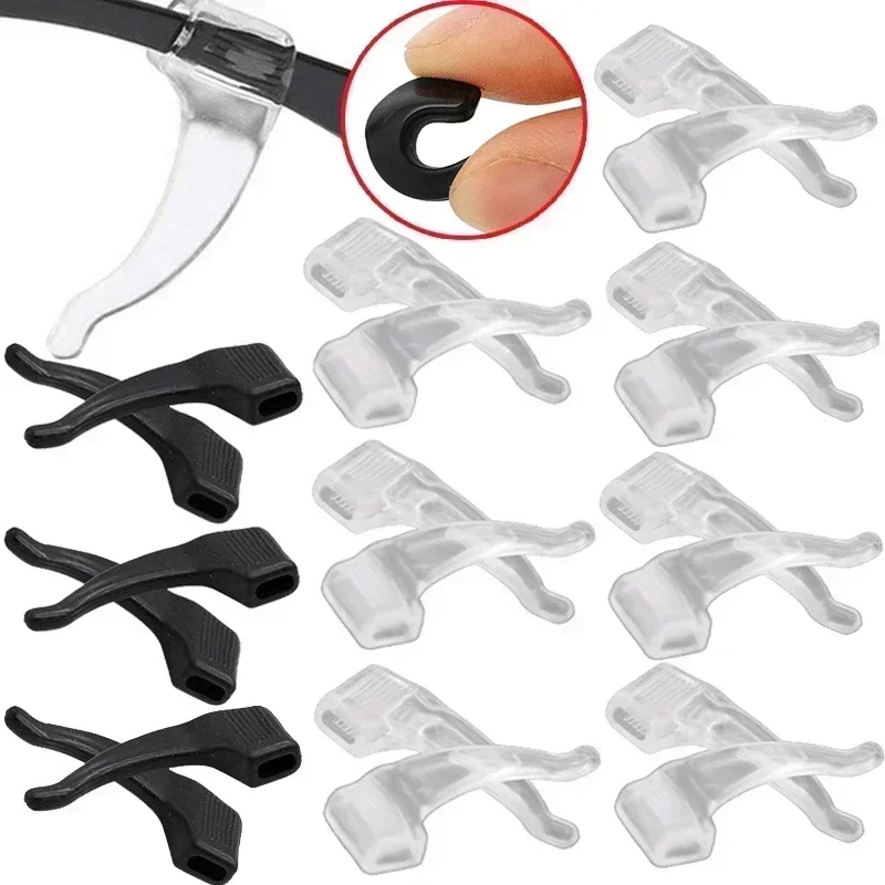 Top Trends: 5-10Pairs Ear Grip Hooks Anti-slip Holder Silicone Ear Hook Glasses Leg Sleeve Bracket Fastener Clear Anti-fall Eyewear Holder Shoppable Styles