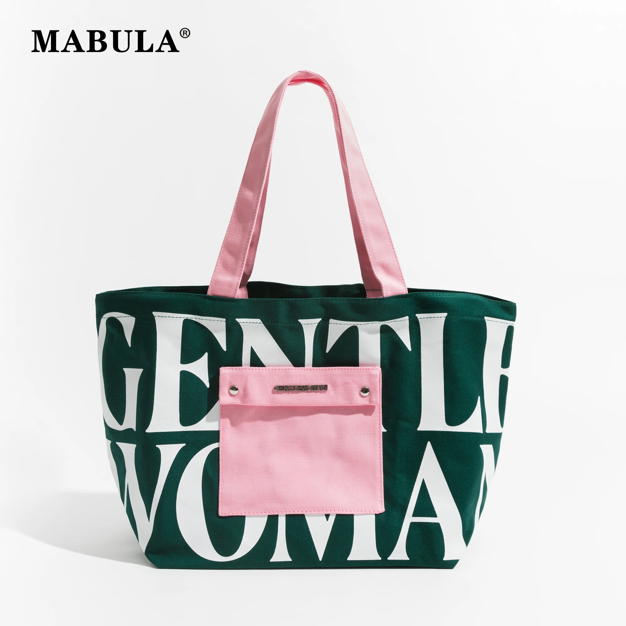 Top Trends: MABULA Gentle Women Canvas Tote Bag For Female Fashion Large Capacity Reusable Purse Ladies School Shopping Commuting Handbag Shoppable Styles