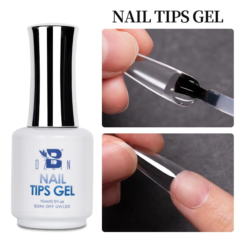 Top Trends: BOZLIN 15ML Nail Tips Glue Gel For Falses Nail Tips Fast Extension 3 IN 1 Function Nails Art Transparent Gel Polish Soak Off UV Shoppable Styles