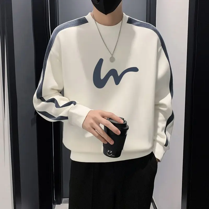 Top Trends: Fashion O-Neck Spliced Printed Loose Casual T-Shirt Men's Clothing 2023 Autumn Winter Oversized Korean Tops All-match Tee Shirt Shoppable Styles