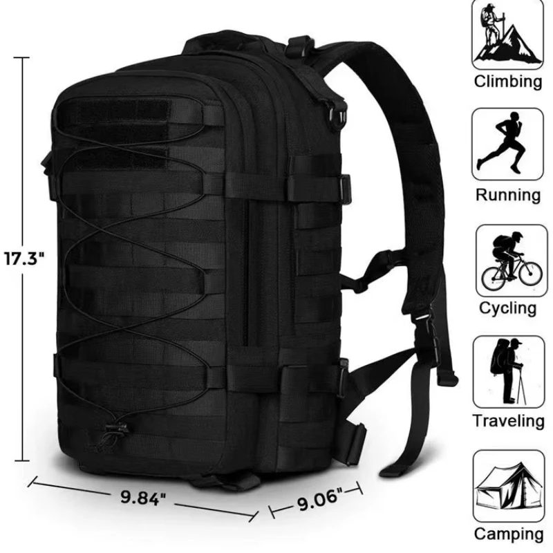 Top Trends: Waterproof Outdoor Sports Climbing Hiking Backpack 900D NYLON Multi-functional Tactical Backpack TRAVEL Cycling Waterproof Bag Shoppable Styles