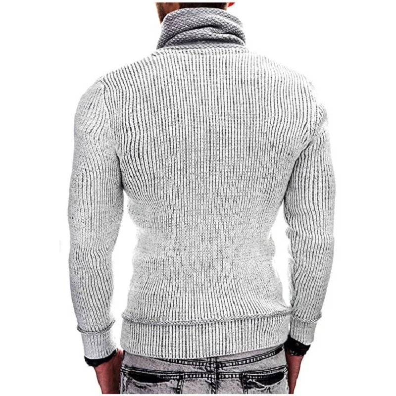 Top Trends: Men's Fashion Long Sleeve Turtleneck Knit Sweater Autumn And Winter Versatile Harajuku Knit Jumper Comfortable Bottoming Shirt Shoppable Styles - Image 2