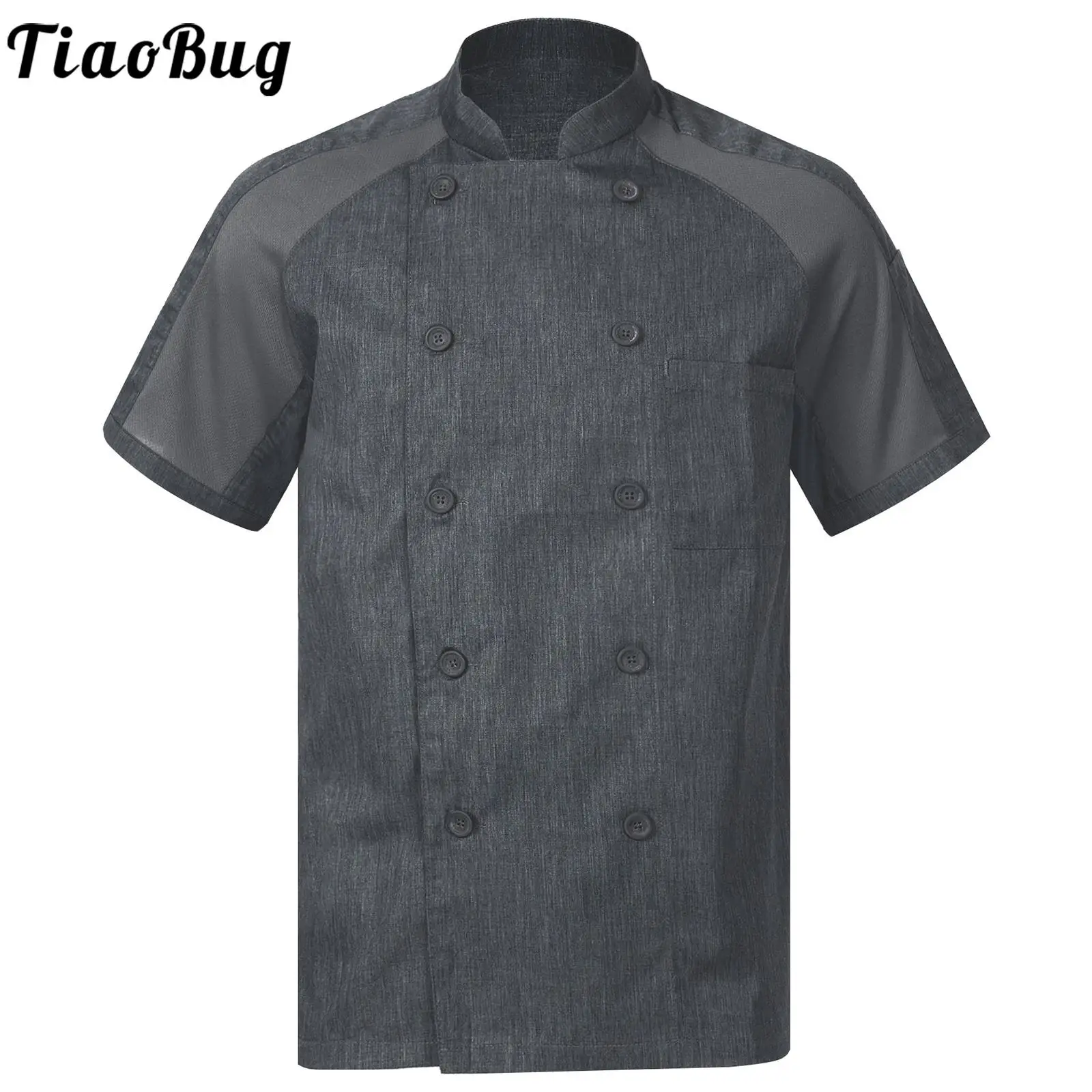 Top Trends: Mens Womens Chef Jackets Stand Collar Raglan Sleeve Chef Coat Breathable Kitchen Work Uniform Tops For Canteen Restaurant Hotel Shoppable Styles