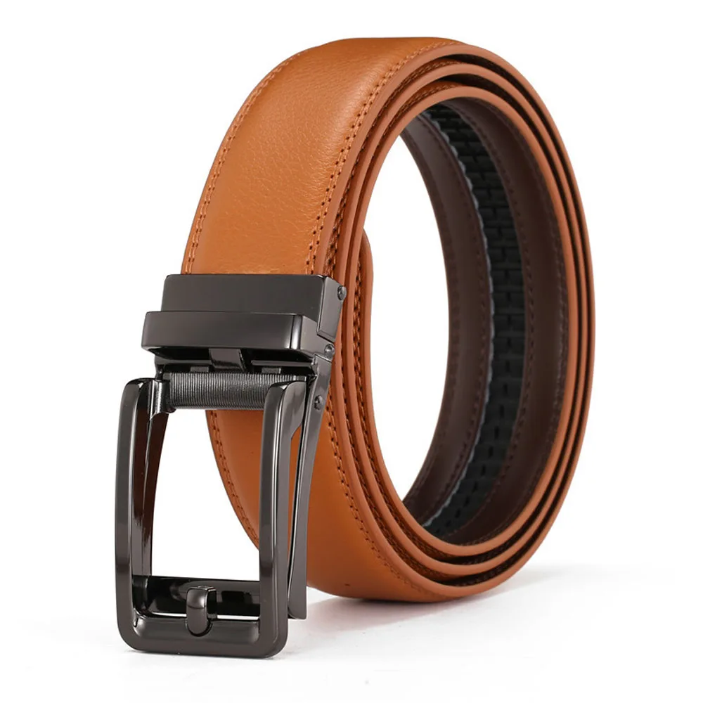 Top Trends: Cheapify Dropshipping Automatic Belt With Imitation Needle Buckle Western Men Leather Belts Shoppable Styles - Image 6