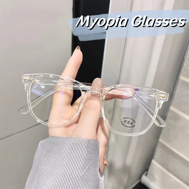 Top Trends: New Style Anti Blue Light Glasses For Female Unisex Luxury Clear Lens Computer Eyewear Womens Round Eyeglasses Minus Diopters Shoppable Styles