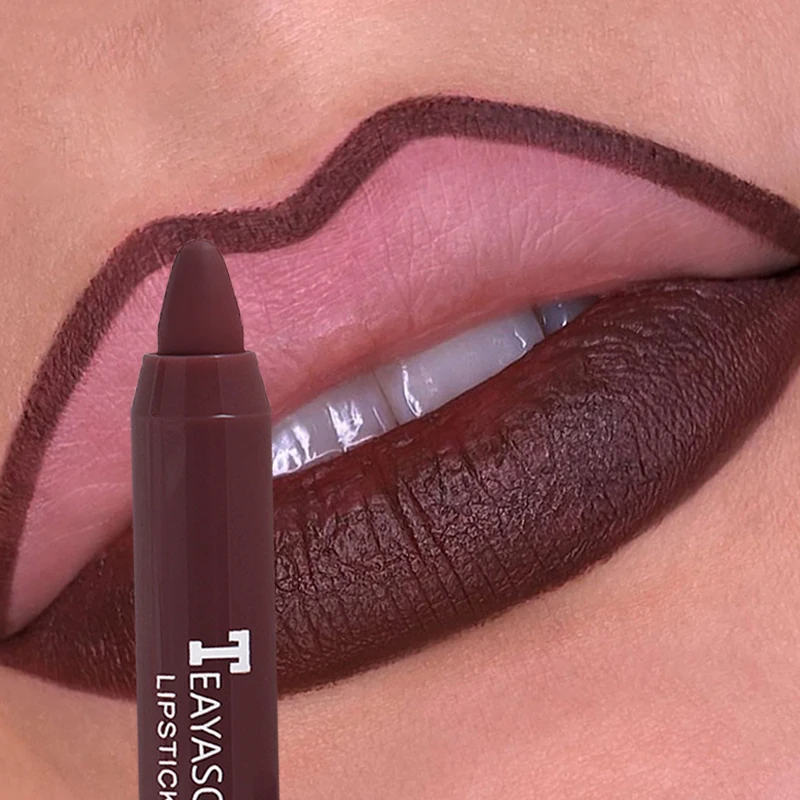 Top Trends: 1PC Velvet Matte Lipstick Lipliner Waterproof Long Lasting Color Rendering Non-Stick Cup Solid Lip Gloss Lips Makeup Cosmetics Shoppable Styles