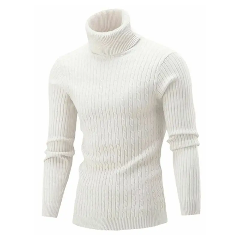 Top Trends: 2023 New Autumn Winter Men's Turtleneck Sweater Sweatshirt Men Slim Fit Men's Knitting Pullovers Warm Casual Sweaters For Men Shoppable Styles