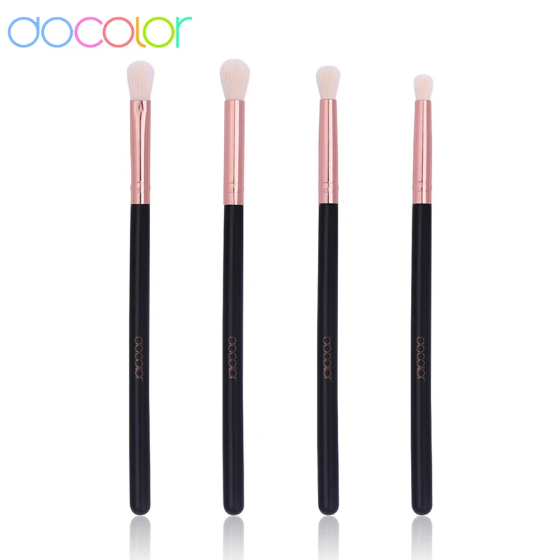 Top Trends: Docolor Makeup Brushes 4PCS Eyeshadow Brush Blending Eyebrow Make Up Brushes Synthetic Bristles Beauty Cosmetics Brush Set Shoppable Styles