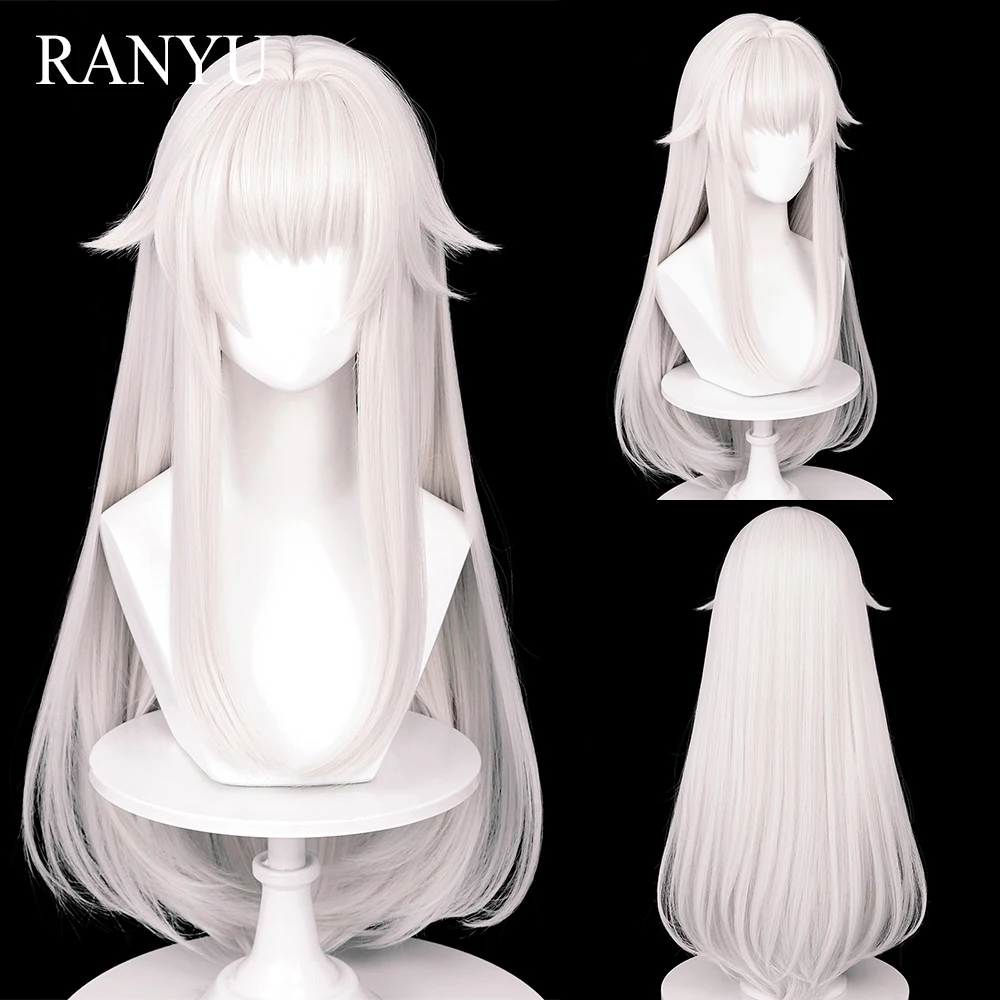 Top Trends: RANYU Honkai: Star Rail Clara Wigs With Bangs Long Synthetic Straight White Game Cosplay Hair Heat Resistant Wig For Party Shoppable Styles