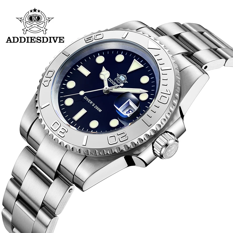 Top Trends: ADDIESDIVE Men&#039;s Stainless Steel Watch 200m Diver BGW9 Super Luminous Reloj Hombre European And American Business Quartz Watch Shoppable Styles